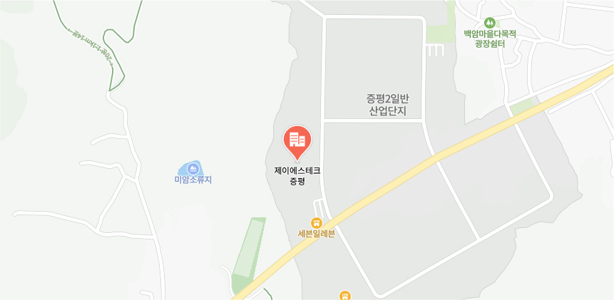 증평공장 위치 지도