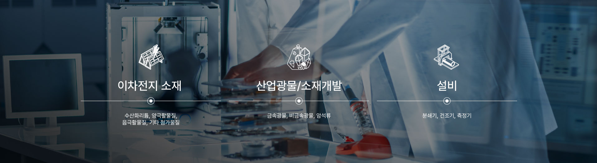 이차전지 소재 / 산업광물·소재개발 / 설비